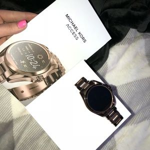 Rose gold Michael Kors smart watch